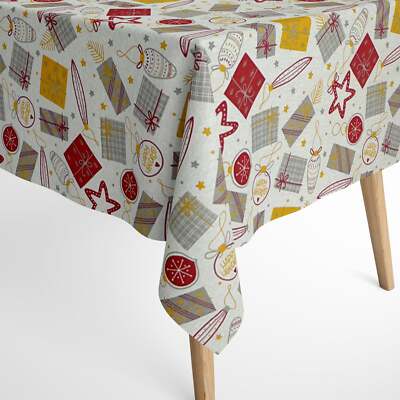Baumwolltischdecke Weihnachten Advent ARSONA C-101 Geschenke eckig rund oval