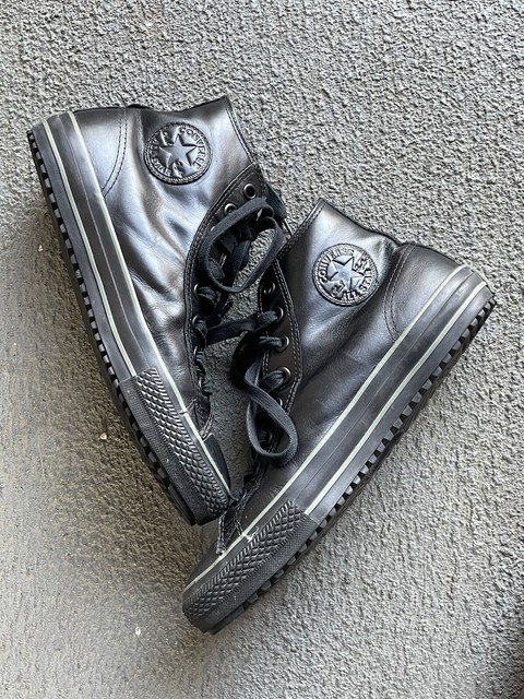 converse mid top leather
