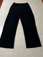 Chico's Travelers Women's Pants Size 1 Black Slinky Acetate Stretch Straight leg
