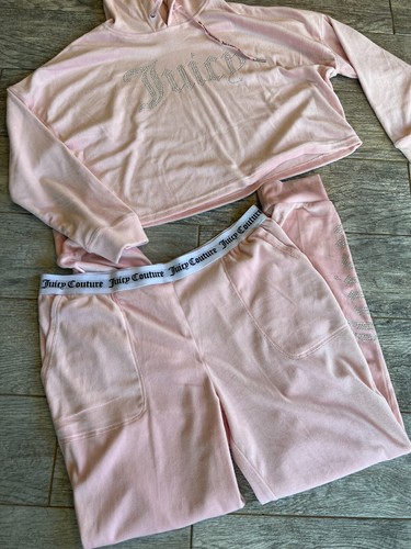 Juicy Couture Sweatsuit Y2K Joggers Track Set Pink Barbiecore Large Womens - Picture 12 of 13