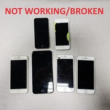 Lot of 6 Apple iPhone 7 ,6, S  iPods NOT WORKING/BROKEN - SOLD AS IS NO RETURN