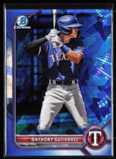 2022 Bowman Draft Sapphire #BDC-110 Anthony Gutierrez Texas Rangers