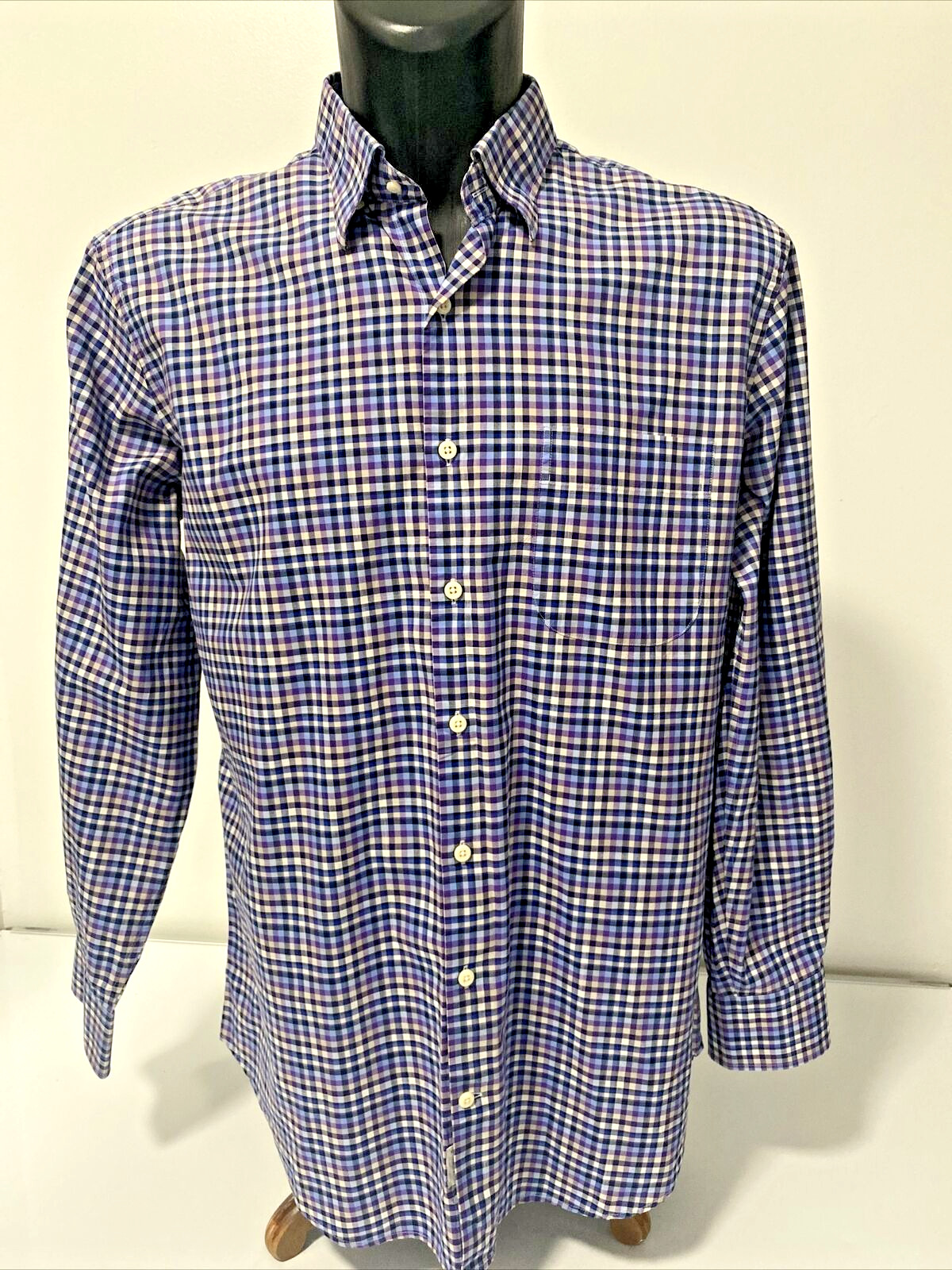 Peter Millar Men's Multi Gingham Button -Down Lon… - image 1