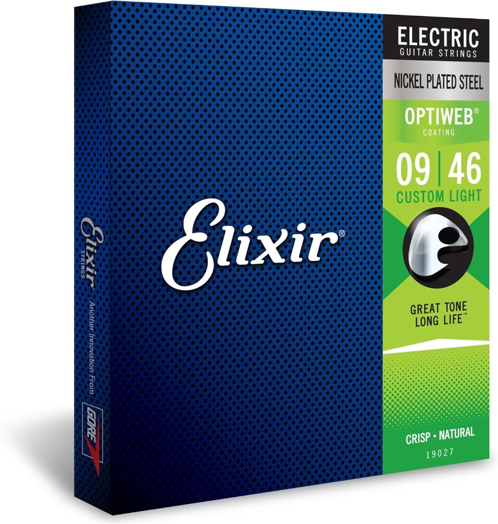 Струны для электрогитары Elixir из никелированной стали OPTIWEB, Light .009-.046