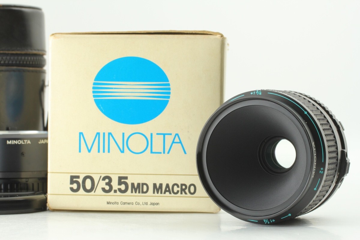 Near Mint / Box Case】 Minolta New MD 50mm F/3.5 Macro Lens From