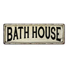 Bath House Farmhouse Style Wood Look Sign Gift Metal Decor 106180028090