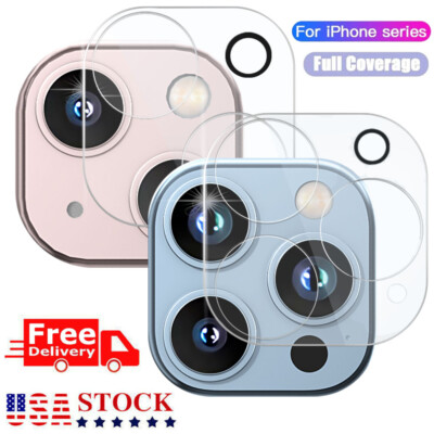 For iPhone 15 14 13 12 11 Pro Max Tempered Glass Camera Lens Protector Cover