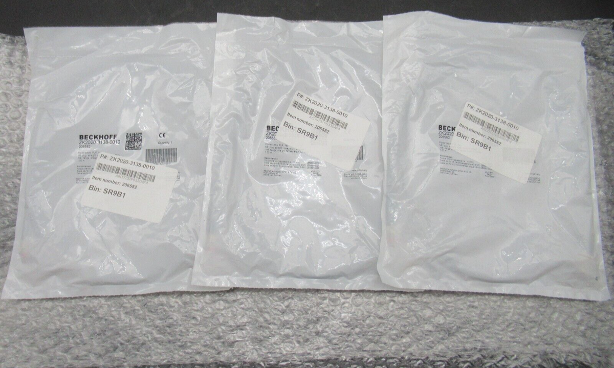 LOT OF 3-Beckhoff ZK2020-3138-0010 M8 Straight 4-Pin Power Cable