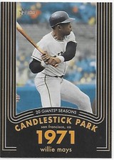 2020 Heritage Baseball Gigantic Seasons Willie Mays Giants                   #20