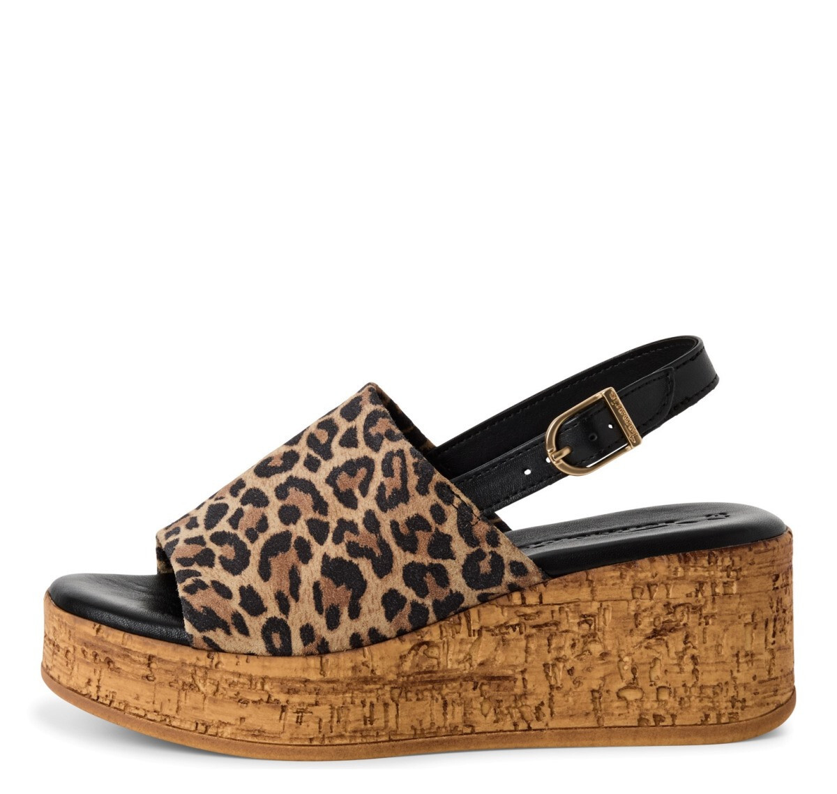 Tamaris Damen Sandaletten 28393 Leopard - Leder, Keilabsatz, Fußbett - Top Preis