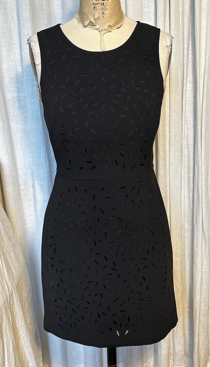 banana republic laser cut dress Banana Republic Womens Sleeveless Blk Lazer Cut Dress Sz 8P Pre-owned