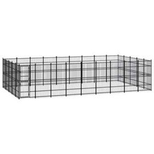 NNEVL Outdoor Dog Kennel Steel 41.47 m 