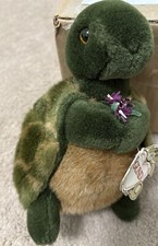 Gund Whiz Turtle Plush Stuffed Animal Holding Flowers 1987 With Tag