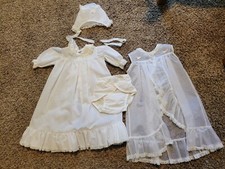 Vintage Bryan Baby Dress See Pictures For Size Diaper  Bonnet 4-Piece 18 