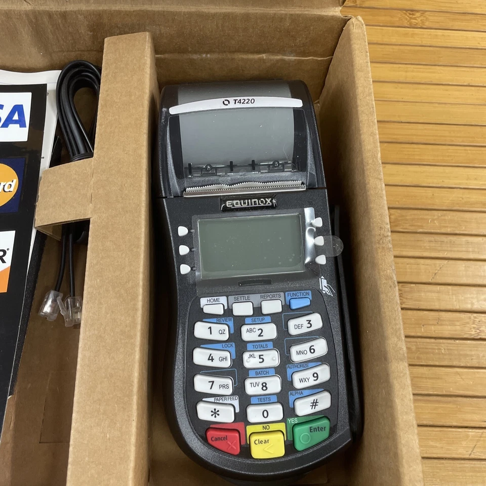 Hypercom Optimum T4200 Credit Card Terminal New - Image 2 of 4