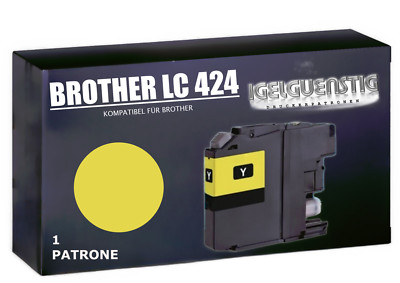 1 Druckerpatrone kompatibel Brother LC-424 Yellow Drucker Tinte Patronen