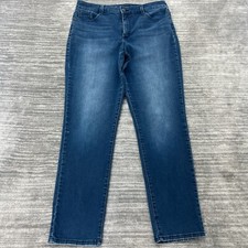 Bandolino Jeans Size 14 Womens Amy Straight Medium Wash Blue Denim
