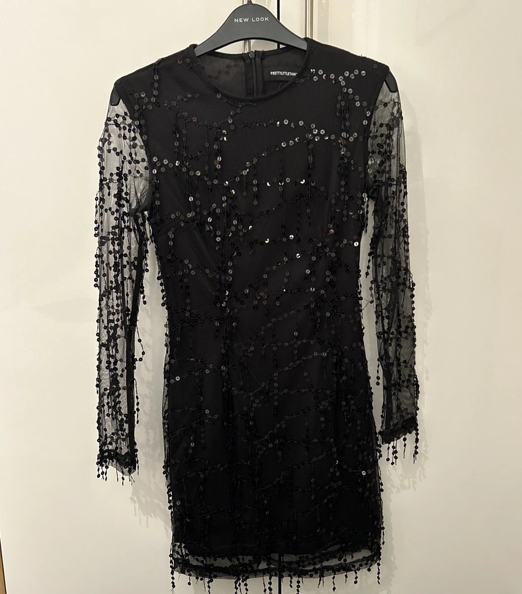pretty little thing long sleeve sequin dress Amazon.com: URYIAO Women's Sheer Long Sleeve Sequin Bodycon Mini Dress Sexy Sparkly Ruched Mesh Party Going Out Dresses XS Black : Clothing, Shoes & Jewelry