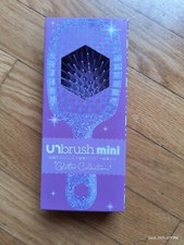 FHI Unbrush Mini Glitter Collection Purple Untangle Unknot Undo Hair Brush