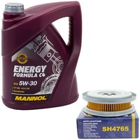 MotoröL Set 5W30 5 Liter + ÖLfilter SH 4765 FüR Mercedes G-Klasse Puch 177 PS