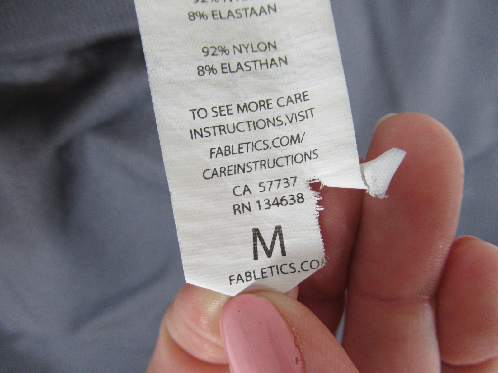 Fabletics Medium Cropped Leggings Gray LG1828727-… - image 4