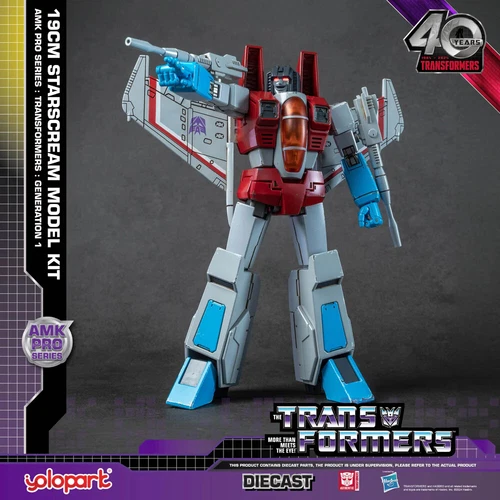 [In Stock] Yolopark Transformers Amk Pro G1 Starscream 19cm Diecast Model Kit - Picture 16 of 23