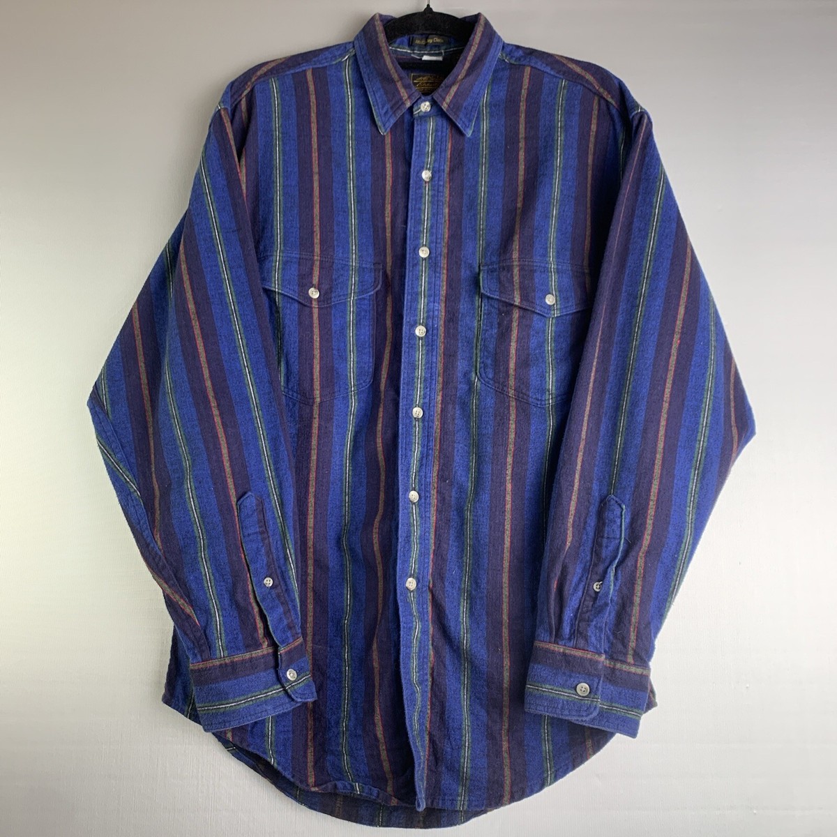 トップス 80s eddie bauer mckinley flannel shirt Eddie Bauer Workwear Men's Plaid Short Sleeve Button Down