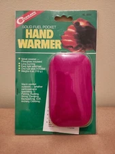 VINTAGE COGHLAN'S Hand Warmer Solid Fuel Pocket Long Burning Velvet Cover New!