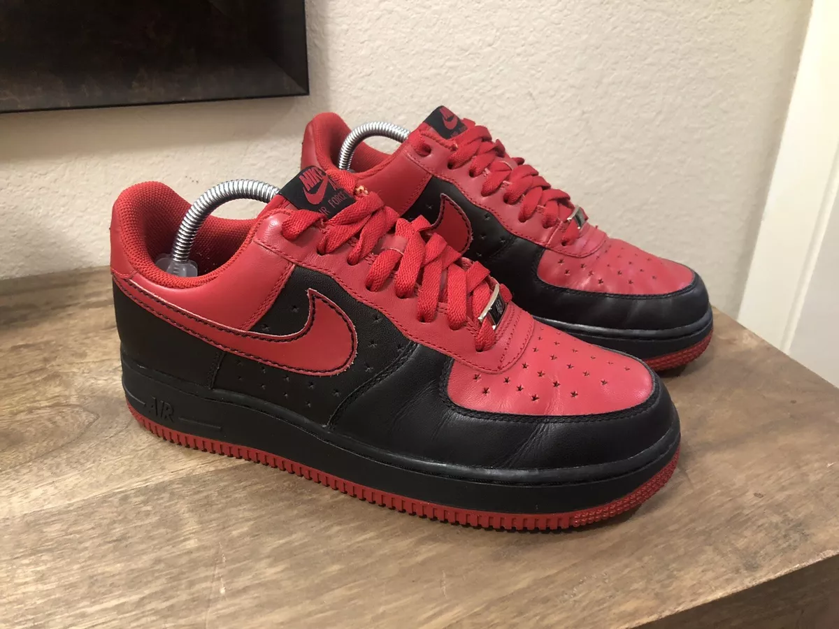 Red patent leather shop air force ones