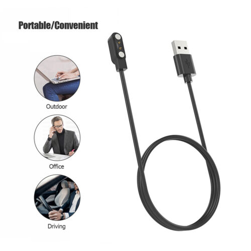 Smart Watch Ładowarka Magnetyczna 1M USB 2 Pin Kabel ładujący do COLMI I30 Smartwat - Zdjęcie 9 z 12