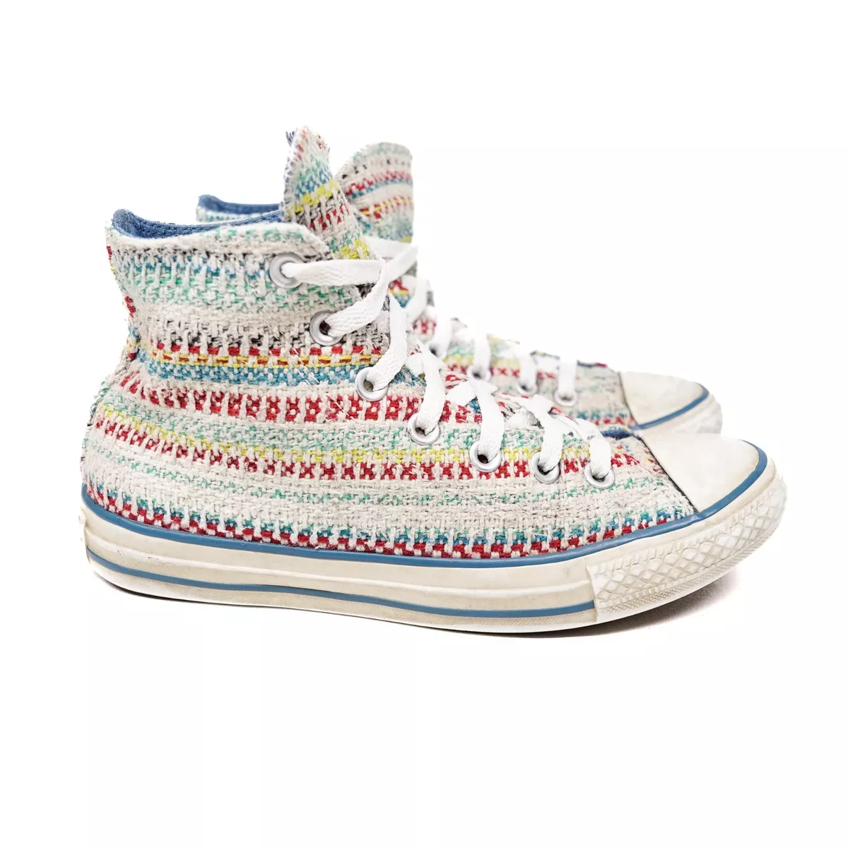 Converse Chuck Taylor All Star Hitop Knit Crochet Boho Big Kids Size 6 Multicolo eBay