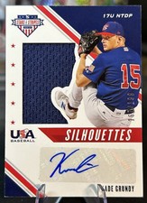 2020 USA Baseball Stars & Stripes Silhouettes Signatures /199 Kade Grundy Auto