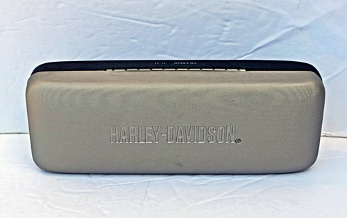 CASE ONLY from HARLEY DAVIDSON GLASSES - Silver & Black Hinged Hard Shell Case - Picture 4 of 10