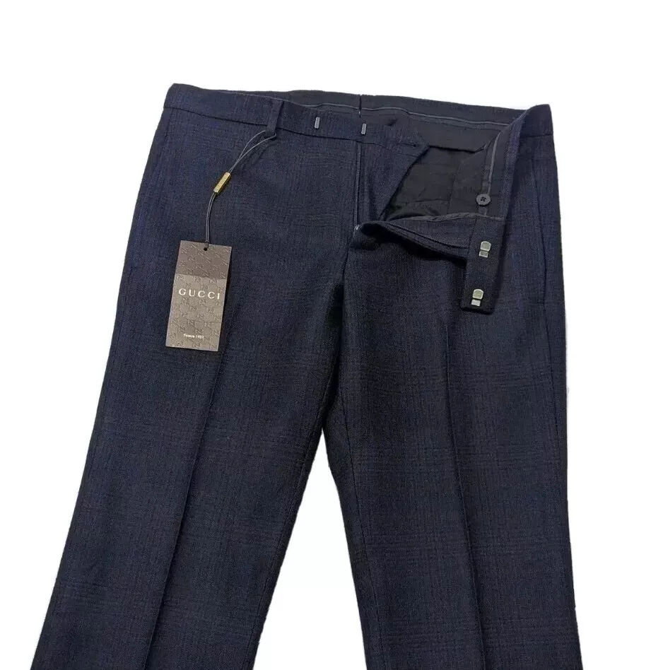 Pantalon habillé en laine à carreaux à carreaux Gucci neuf avec étiquettes Royaume Uni 31 it 46 prix de prix de vente