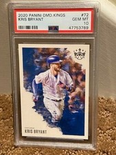 2020 Panini Diamond Kings Kris Bryant PSA 10 Gem MT Cubs Card #72