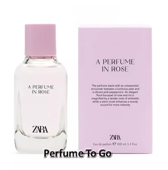 ZARA A PERFUME IN ROSE 3.4 oz (100 ml) EDP Spray NEW & SEALED