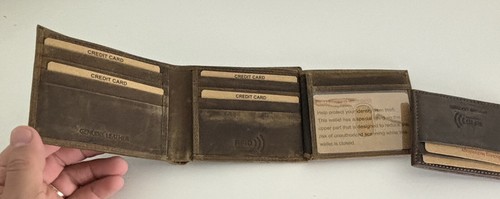 Johns Creek Wallet Distressed Brown Leather & Money Clip Wallet - Picture 4 of 4