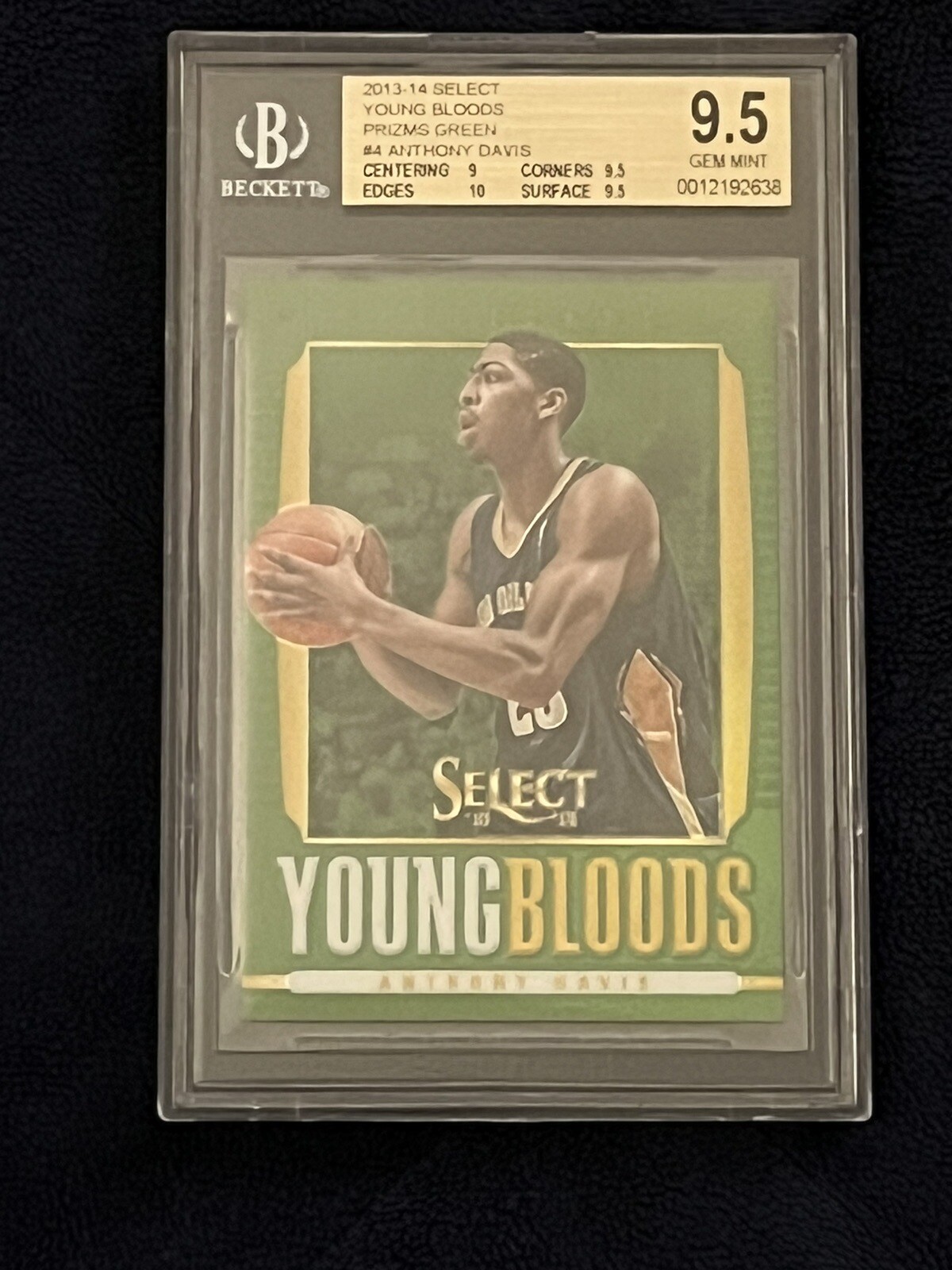 2013-14 Select Anthony Davis Green Prizm Highest Graded There Is!