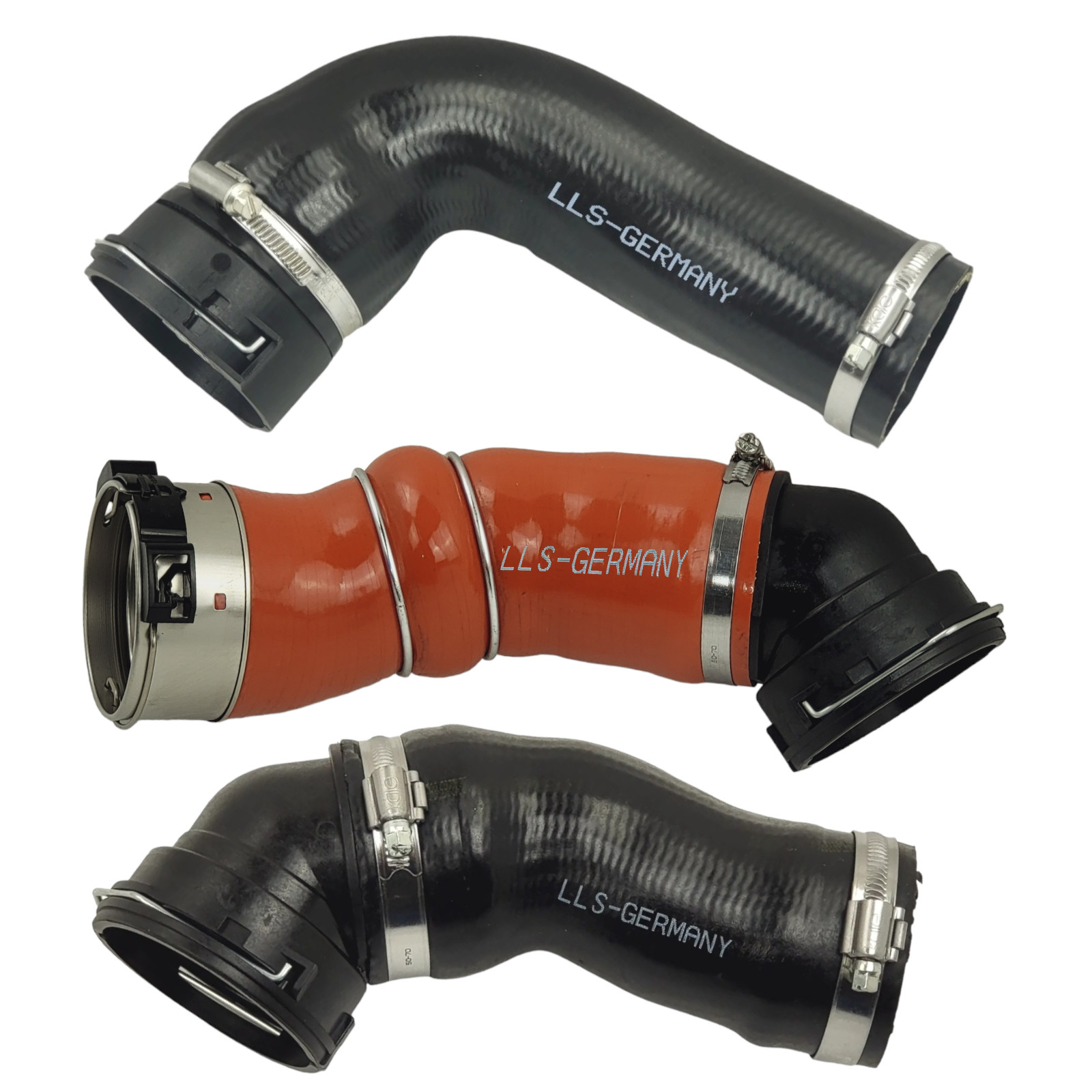 3X Turbo Hose Charge Air Hose For BMW 5 Series E60 E61 535D LCI 210KW 286HP