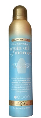 OGX Shine & Revitalize + Argan Oil Of Morocco Multi Benefit Hairspray 8 oz