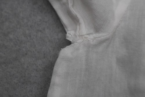 Vintage Handmade Dress Baby Girl White Cotton Sheer Short Sleeve Embroidery 1930 - Picture 6 of 9
