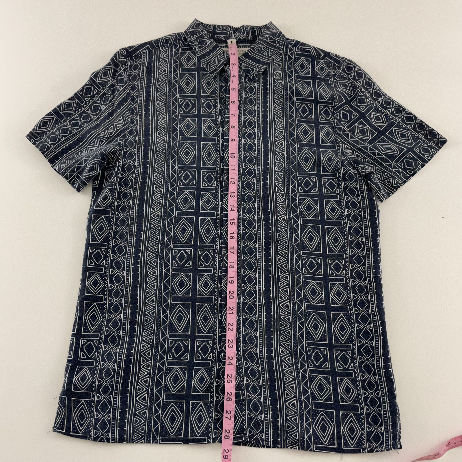 H&M Coachella Aloha Hawaiian Short Sleeve Button Front Shirt Men's S Blue White thumbnail 4