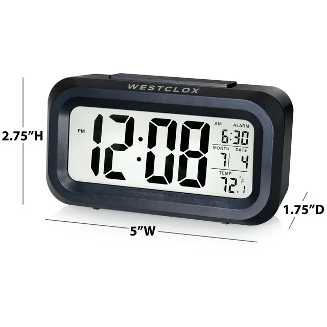 Westclox DIGITAL ALARM CLOCK | ASCENDING ALARM DATE TEMPERATURE LED Backlight - Image 2 of 4