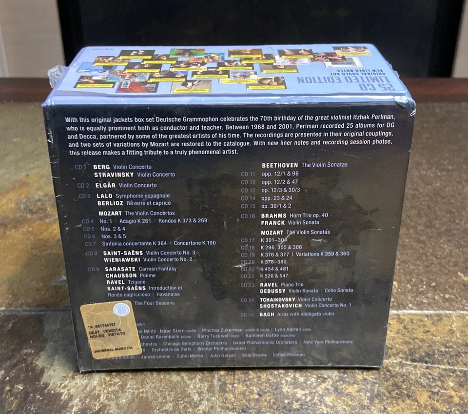 Complete Recordings on Deutsche Grammophon by Itzhak Perlman 25 CD Box (Sealed) - Image 2 of 4