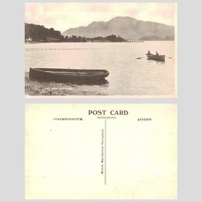 Alte Postkarte - Luss und Ben Lomond, Loch Lomond, Schottland ECHTFOTO UNBESPIELT