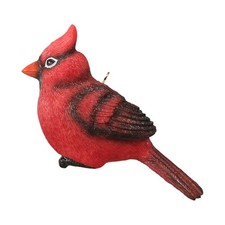 Christmas Tree Cardinal Ornament 3D Resin Bird Hanging Decoration for Tree