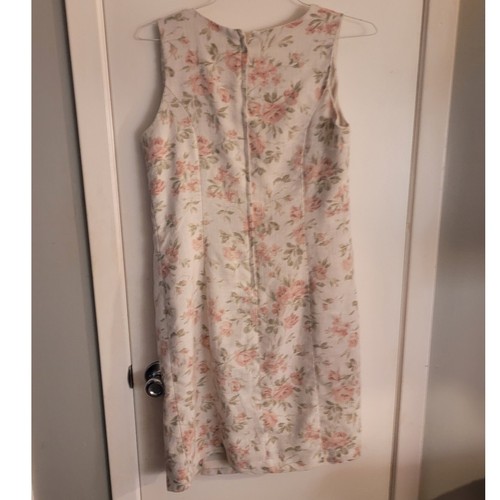 Vintage 90s Y2K Sag Harbor Floral Sheath Dress Size 14 Modest Church Romantic - Picture 10 of 10
