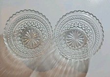Pair of Scalloped Glass Candy Dish Bowls