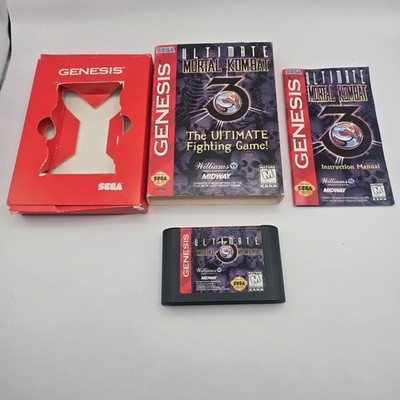 Ultimate Mortal Kombat 3 Sega Genesis In Box With Manual