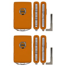 2 Original Orange Volvo S90 Xc40 Xc90 Xc60 V60 Smart Key Fob Remote Uncut Blade